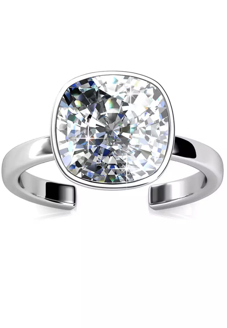 Amethyst Ring White WG - Cincin Crystal by Her Jewellery