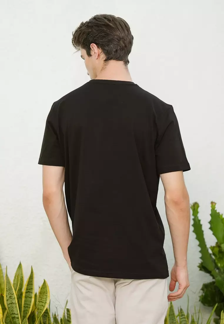 BLACK MEN'S SHORT SLEEVE T-SHIRT