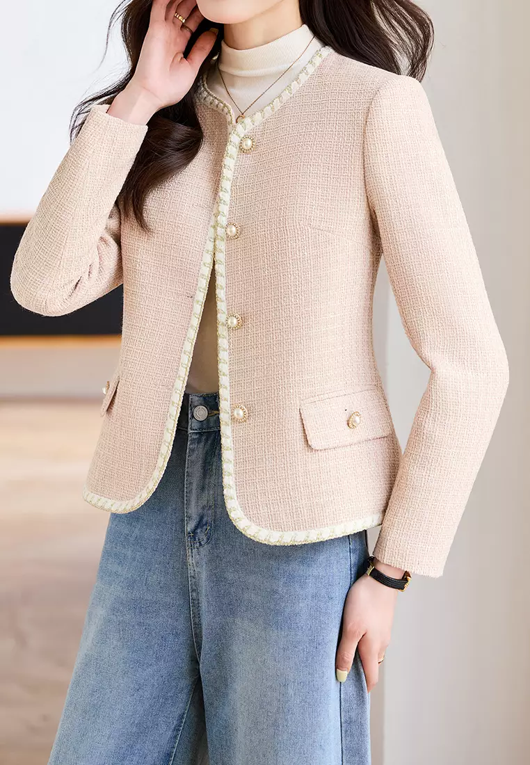Buy HAPPY FRIDAYS French-style Tweed Jacket‌ YGH-EY8987 2026