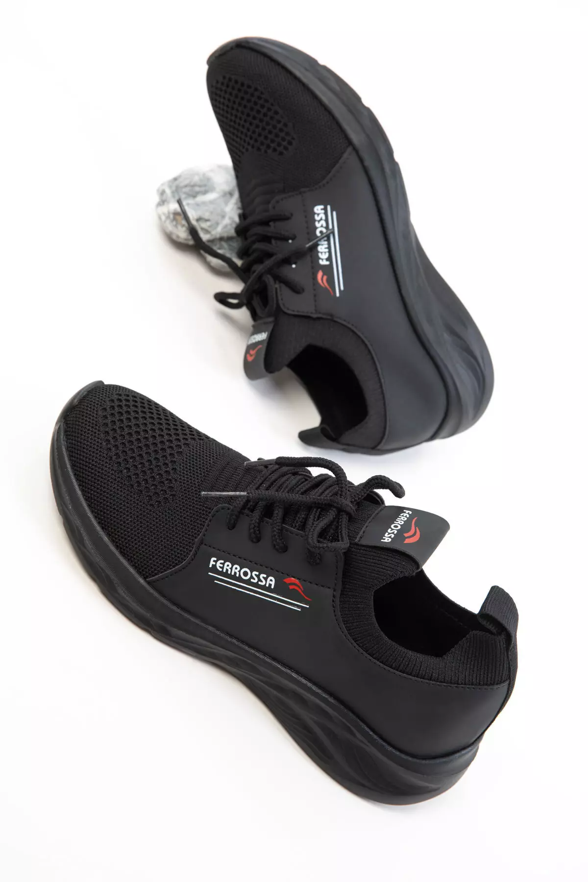 Black-Black-White Unisex Sneaker 20678
