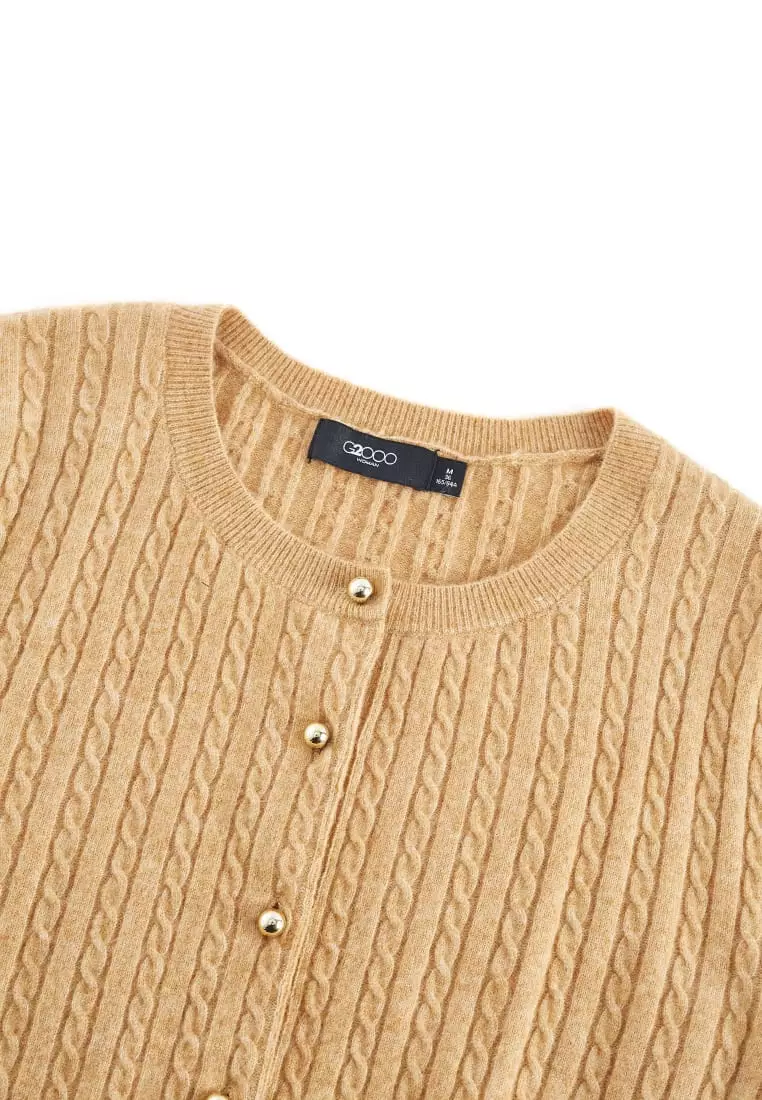 G2000 Cable Cropped Cardigan