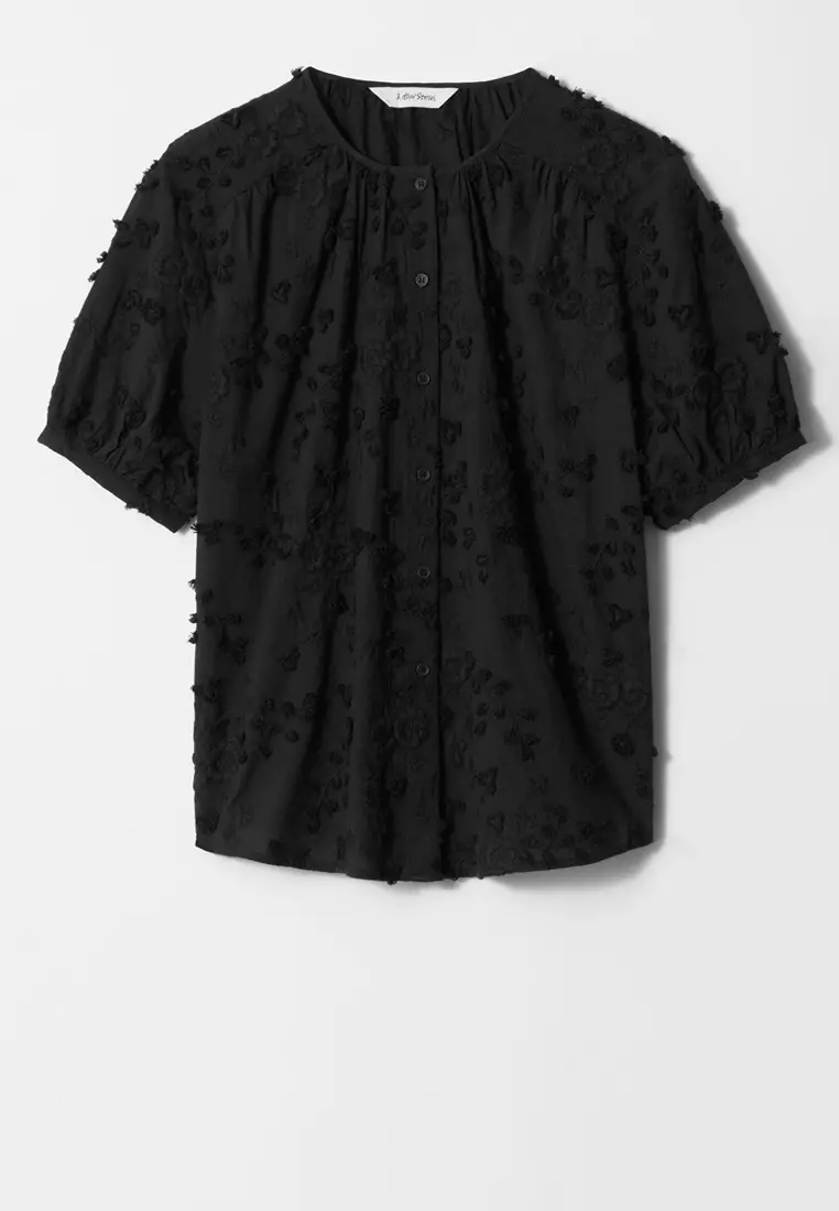 Oversized Puff-Sleeve Blouse