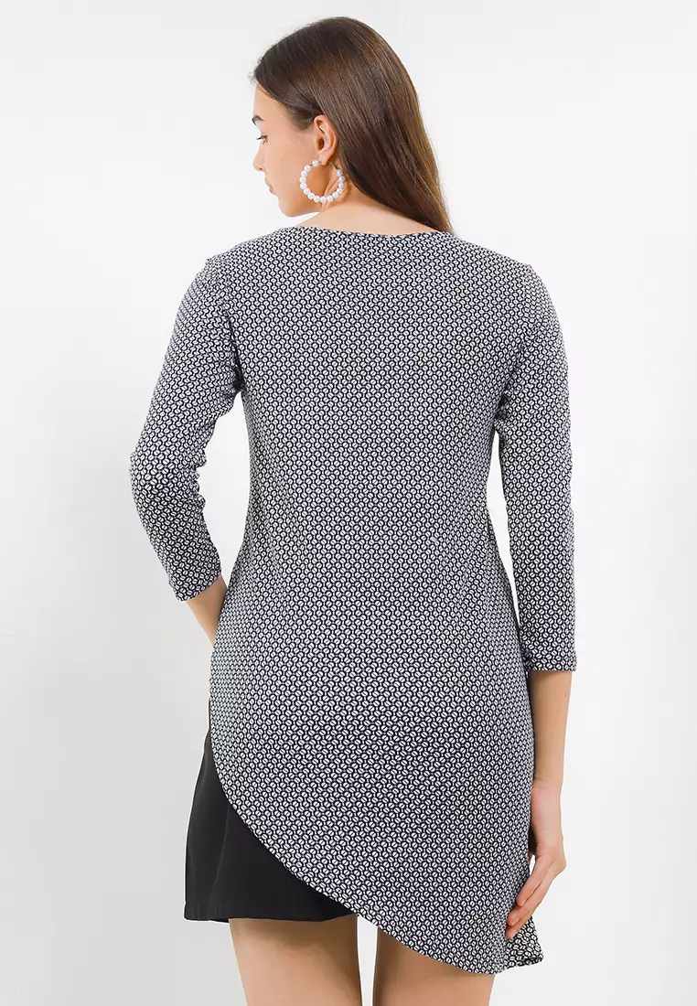 Trudy Knit Top In White-Black