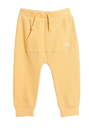 FOX Kids & Baby yellow Front Pocket Drawstring Knit Pants 3FBD9KA288A499GS_1
