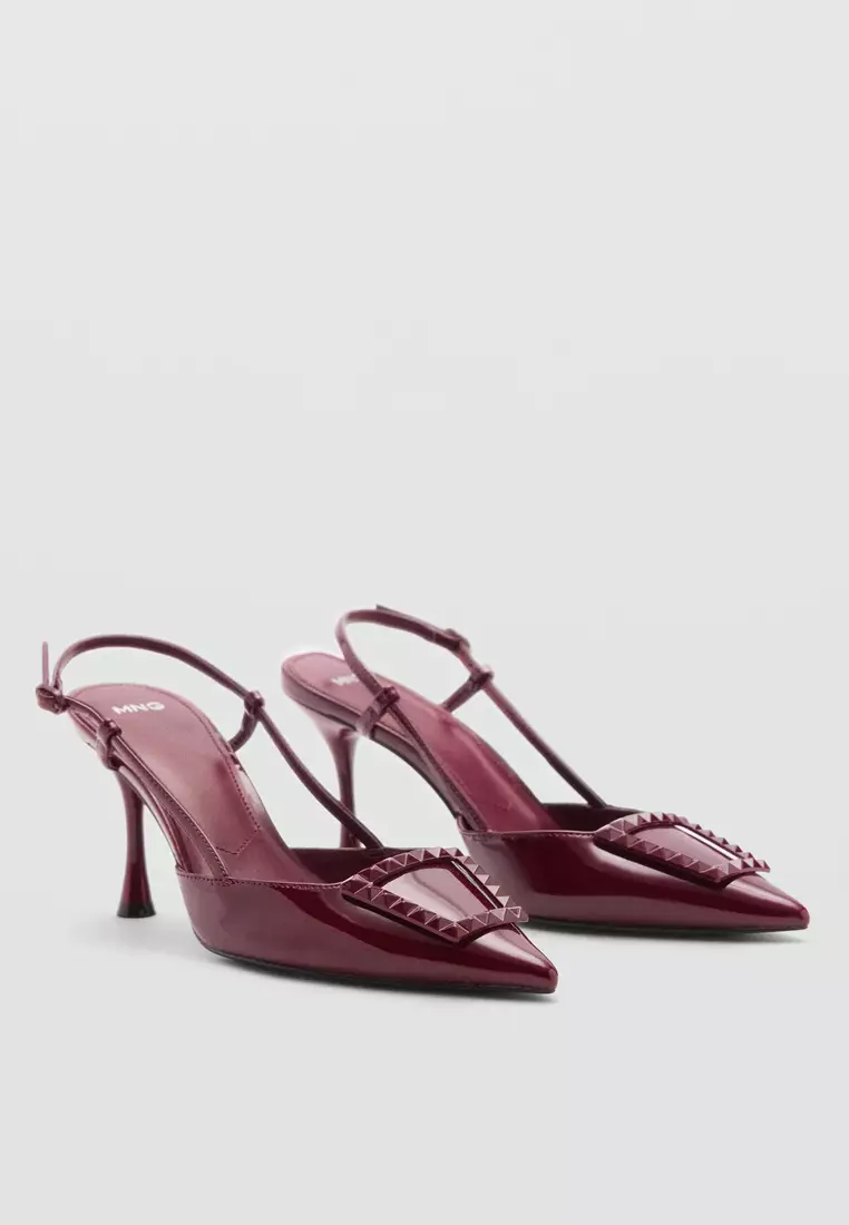 Mango slingback leather shoes best sale