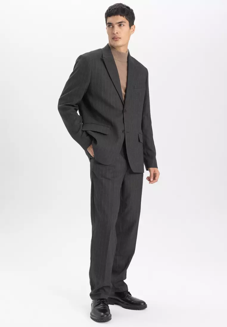 Pinstripe Suit Trousers