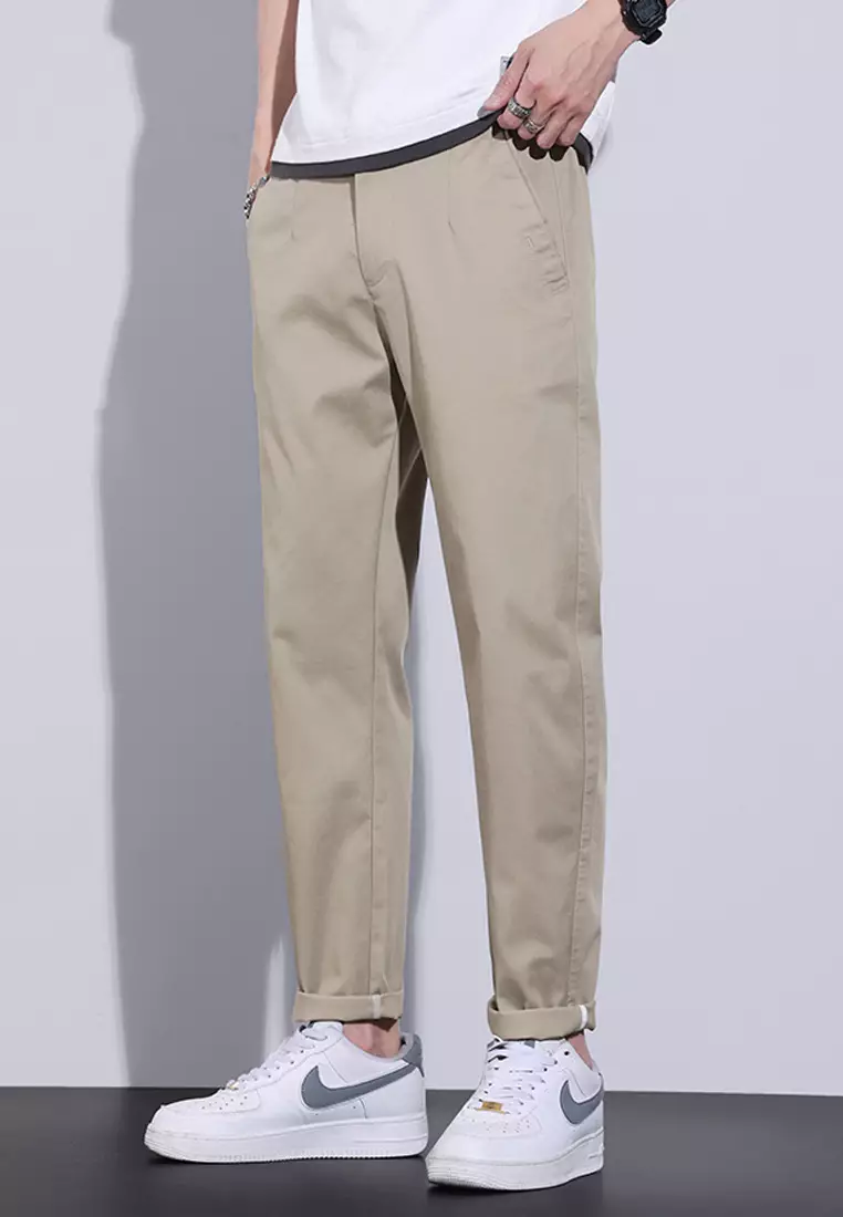 Casual Straight Leg Chino Pants