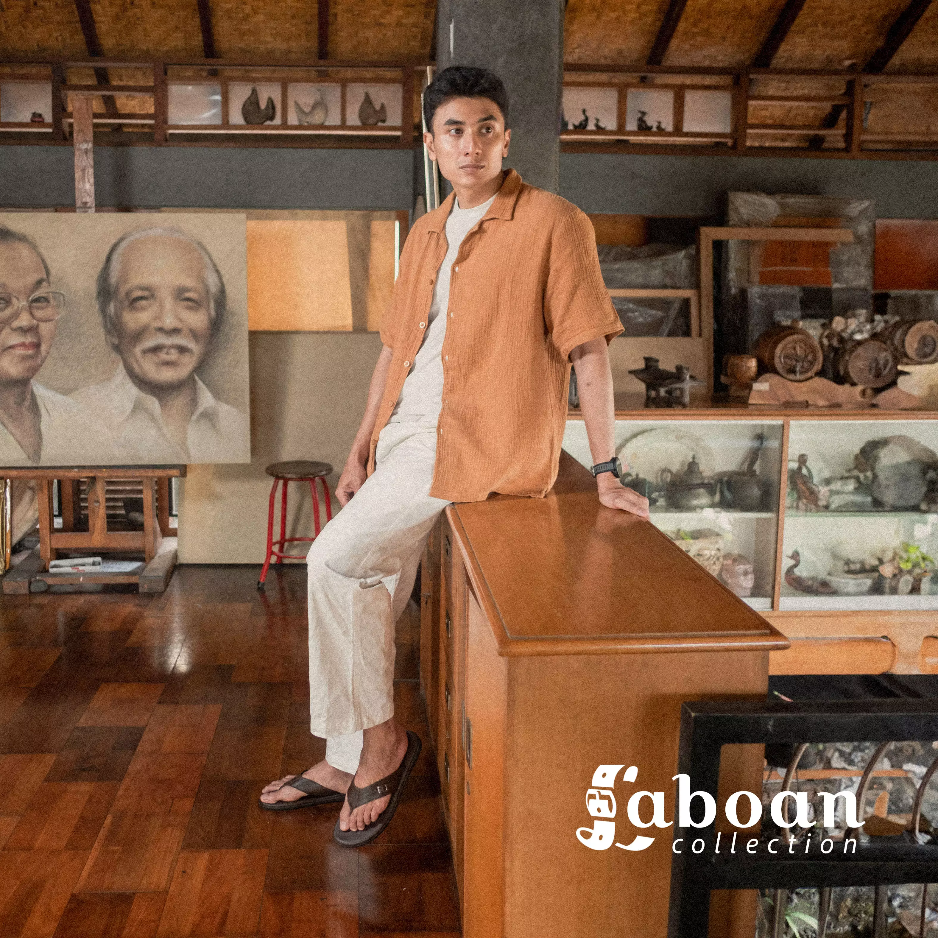 Marhadi Sandal Jepit Pria Sendal Kulit Cowok - Laboan Thong