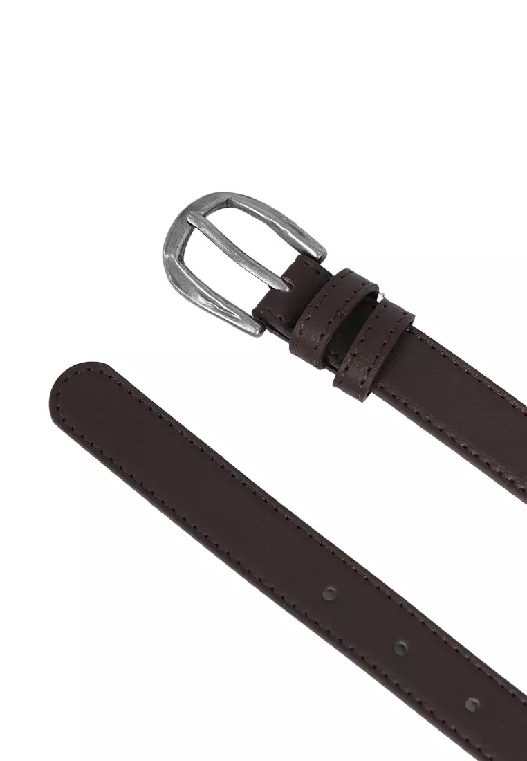 Jual COLORBOX Brown Leather Belt Original 2026 | ZALORA Indonesia