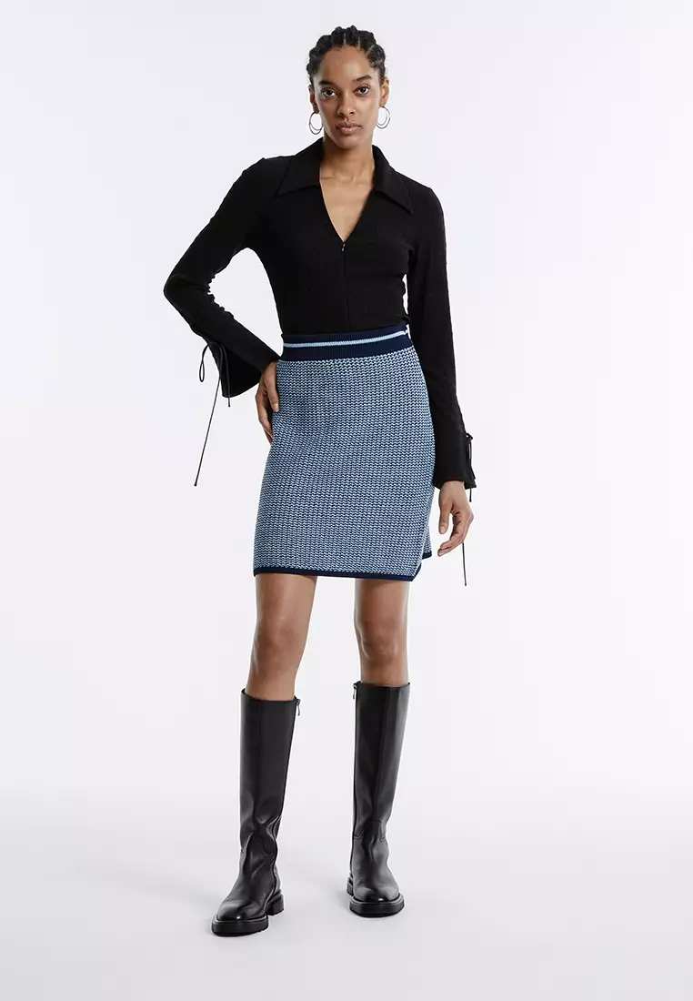 High Waist Knit Skirt
