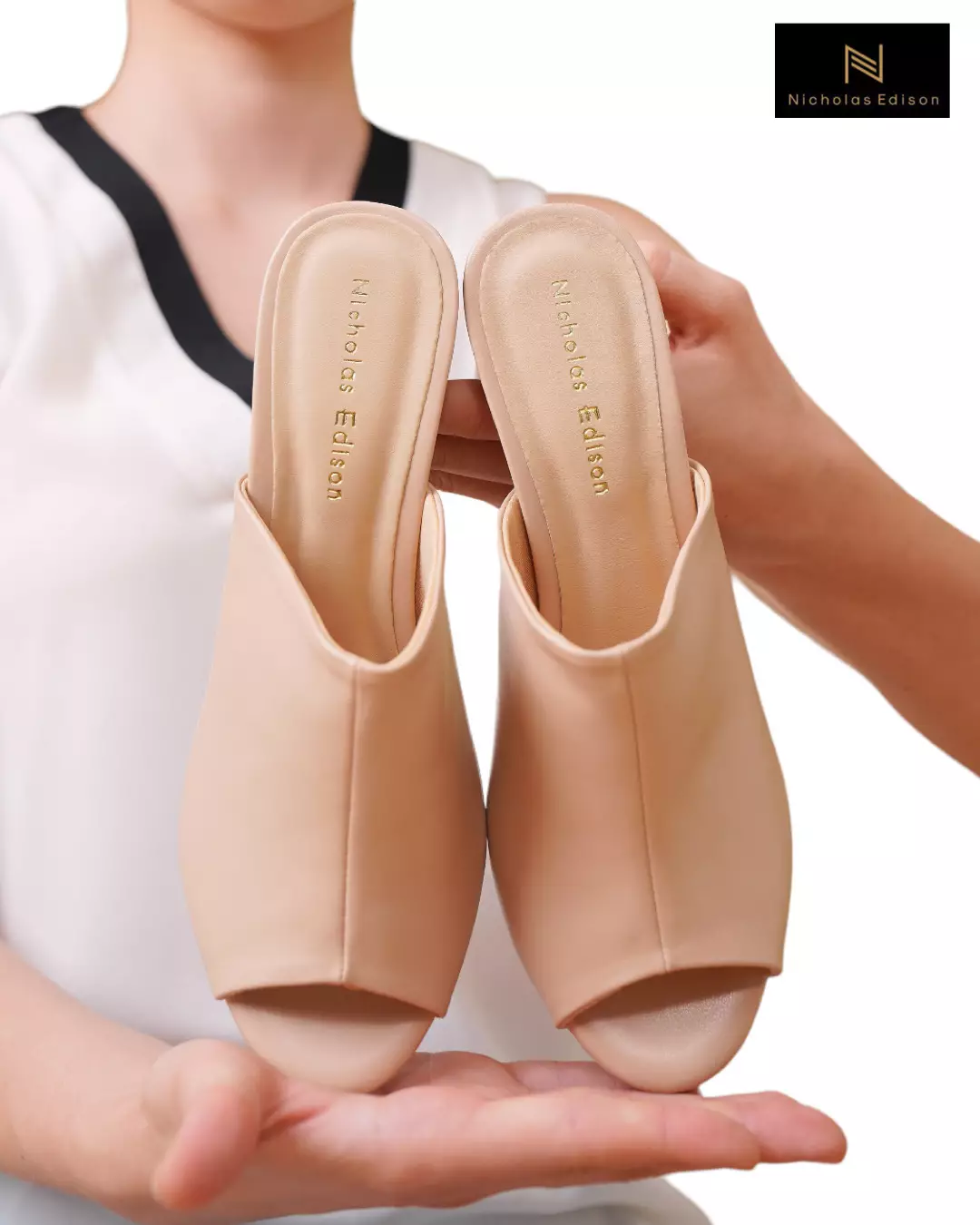 Nicholas Edison Heel Vita Beige