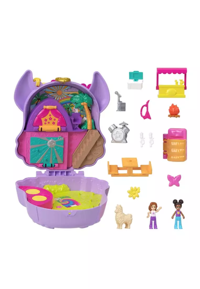Polly Pocket Llama Music Party Compact, Travel Toy With Micro