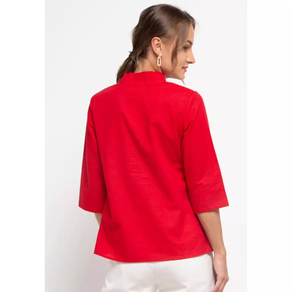 Nayara Batik | Blouse Batik Panjang Kalina Merah