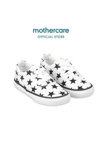 Mothercare multi Mothercare Boys black and white star canvas trainers - Sepatu Kanvas Anak Laki Laki F069FKS1203A9EGS_1
