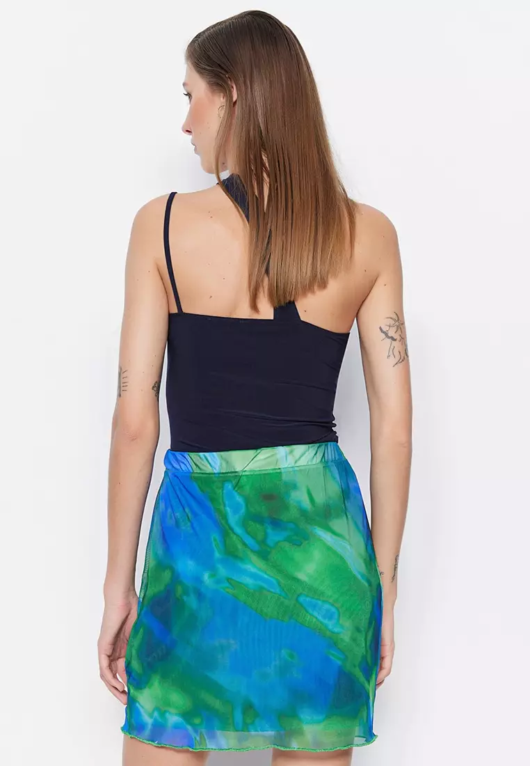 High waisted hotsell tie mini skirt