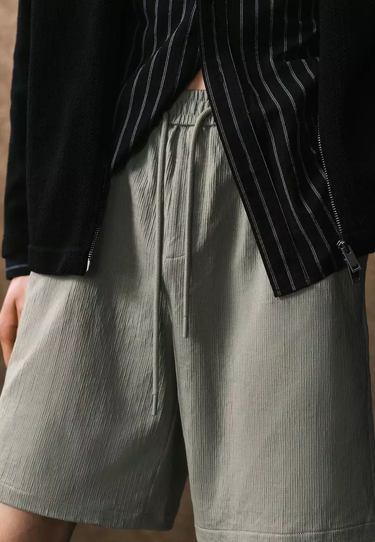 Greyish Green Shorts