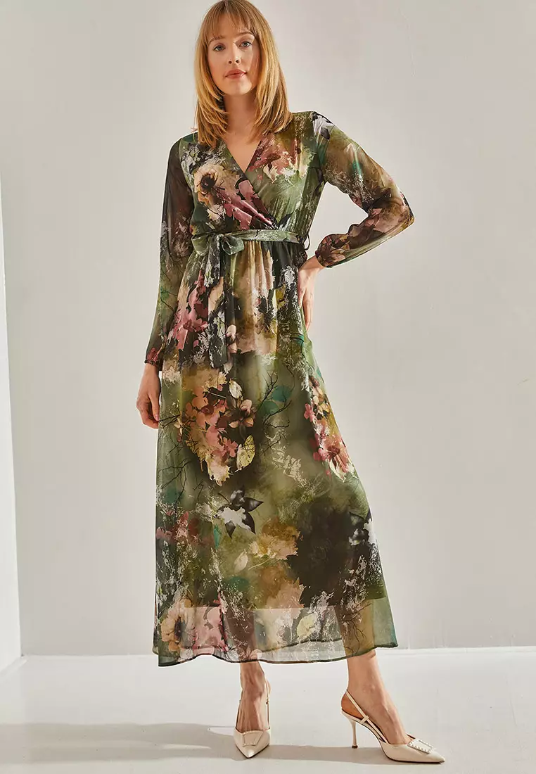 Womens belted dress top