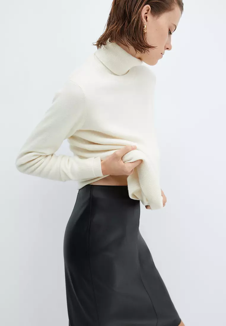 White leather sale pencil skirt