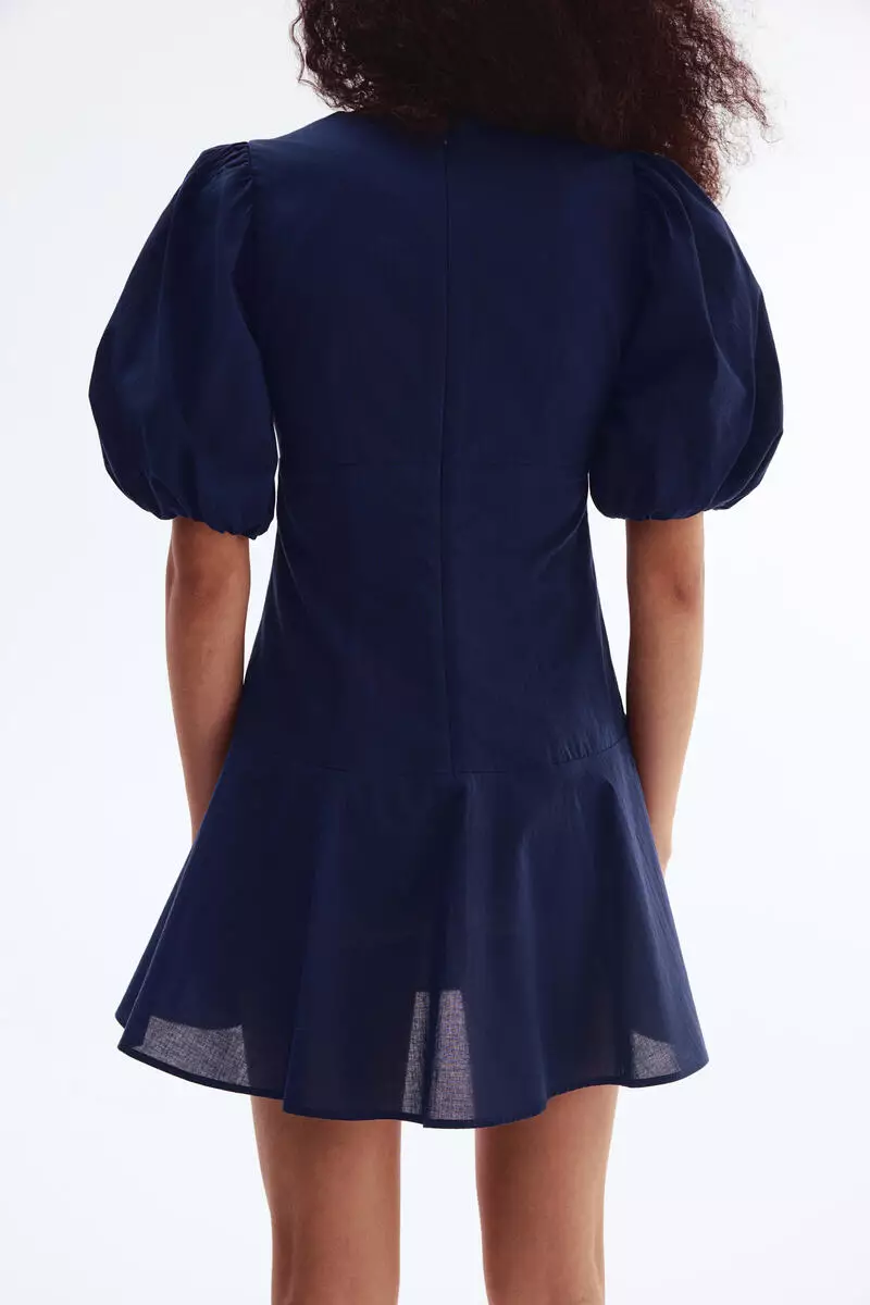 Buy H&M Balloon-sleeved cotton dress 2026 Online | ZALORA Philippines