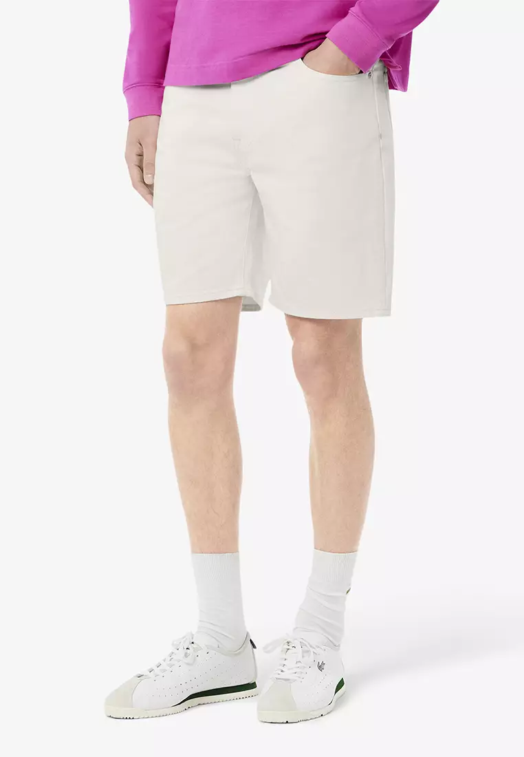 Straight Fit Denim Bermuda Shorts