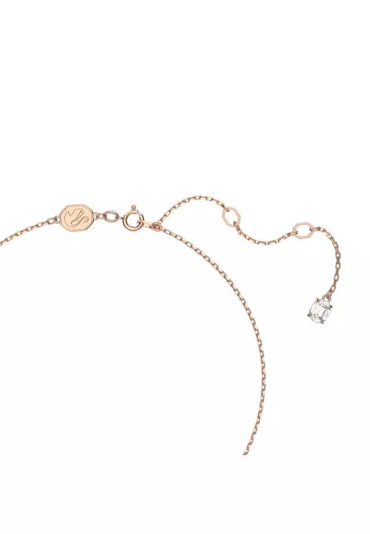 Constella Pendant, Round Cut, Pavé, White, Rose Gold-tone Plated