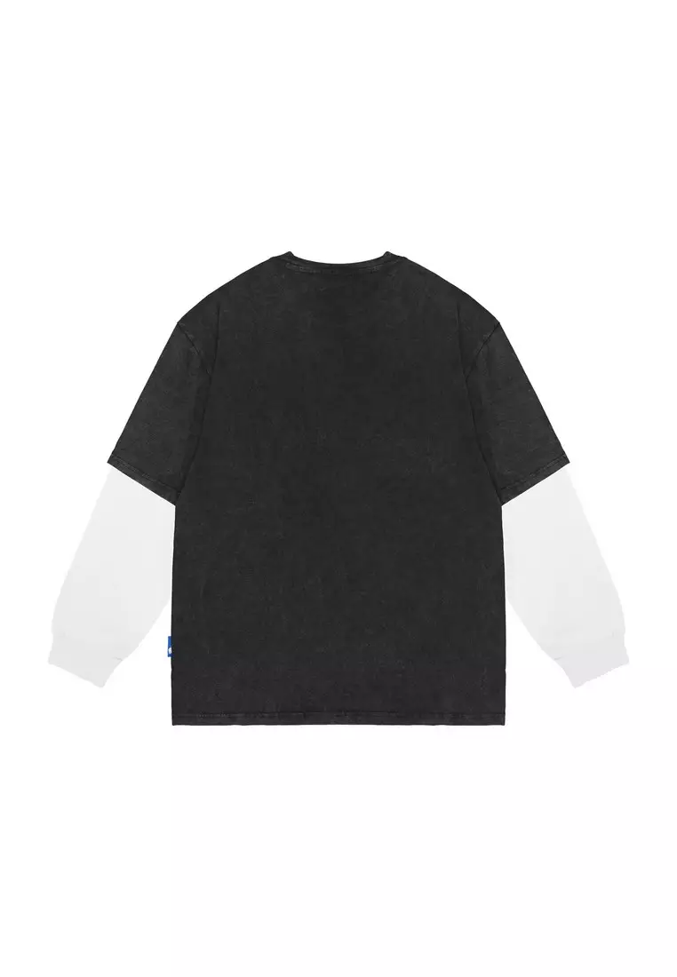 Moutley Men's T-Shirt Long Sleeve Oversized Fit Cotton 16s Otoma OL-090725