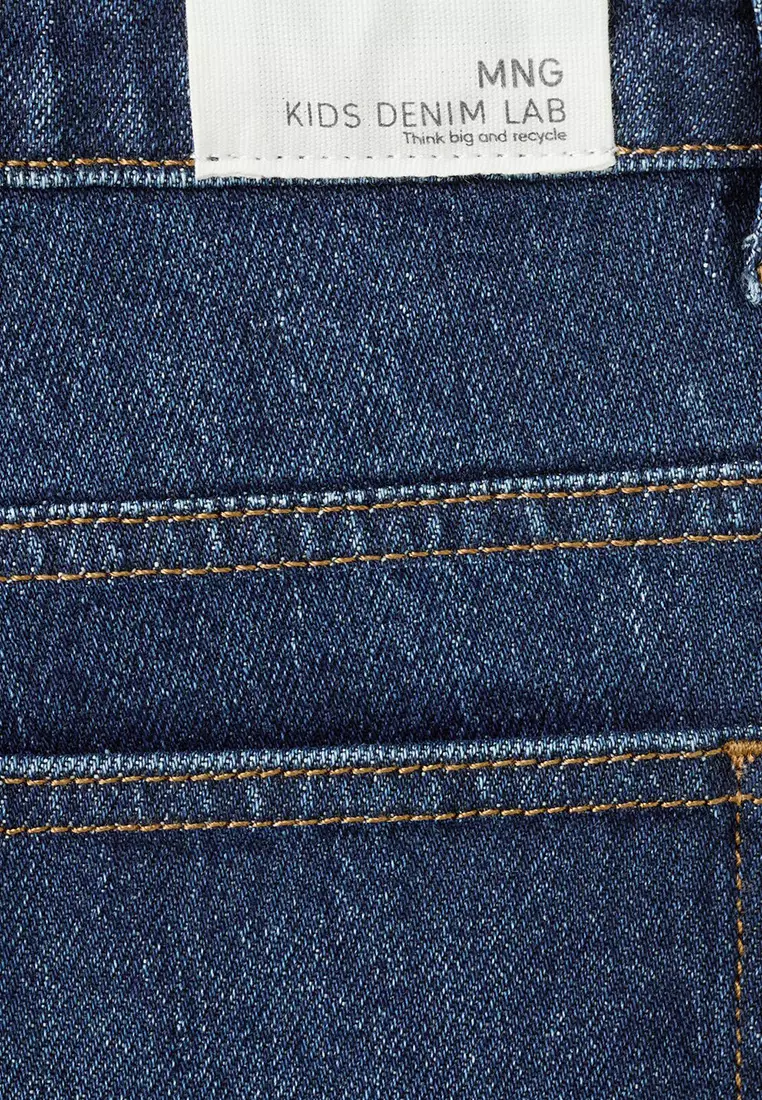 Turned-Up Straight Jeans