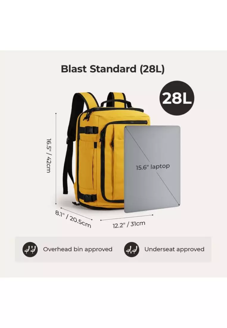 Bagsmart Blast Quick Access Carry On Travel Backpack Standard 28L (Daylily)