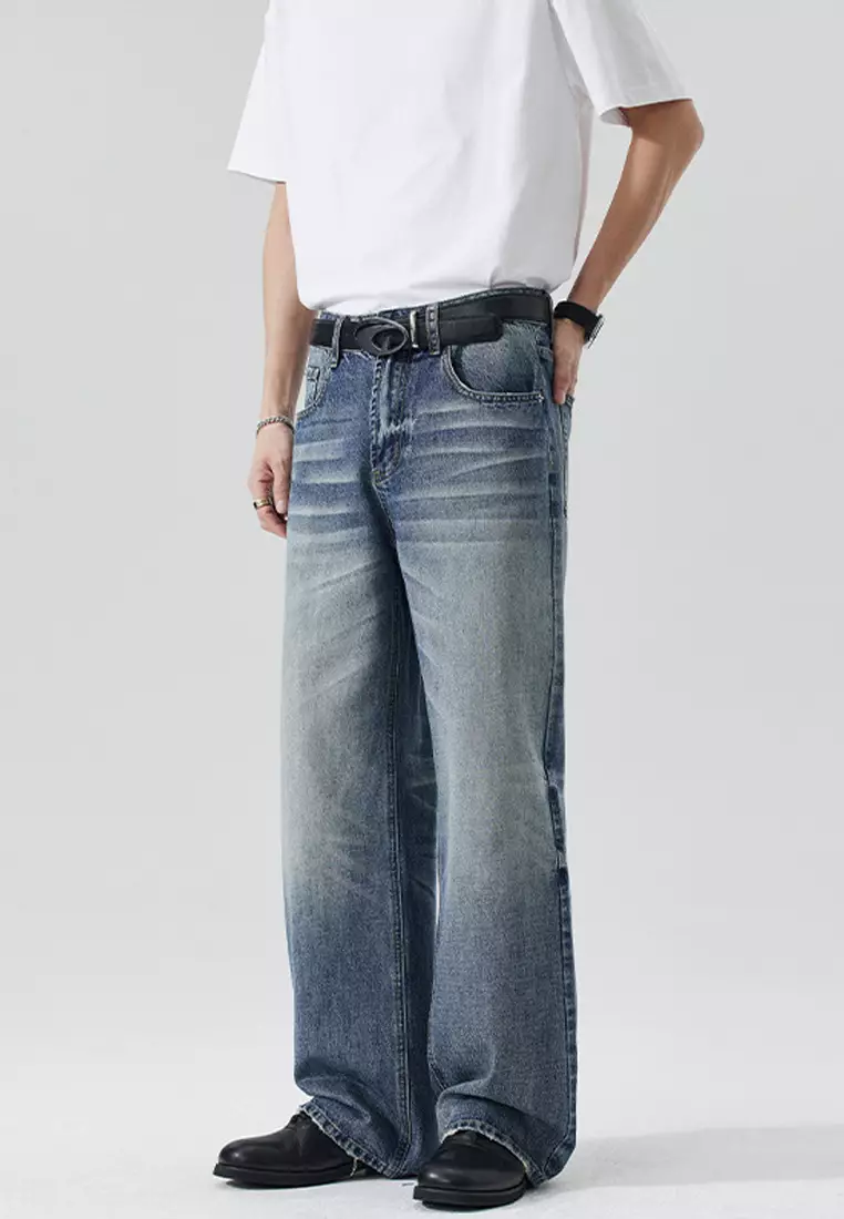 Cat Whisker Wide Leg Jeans LK-K6109