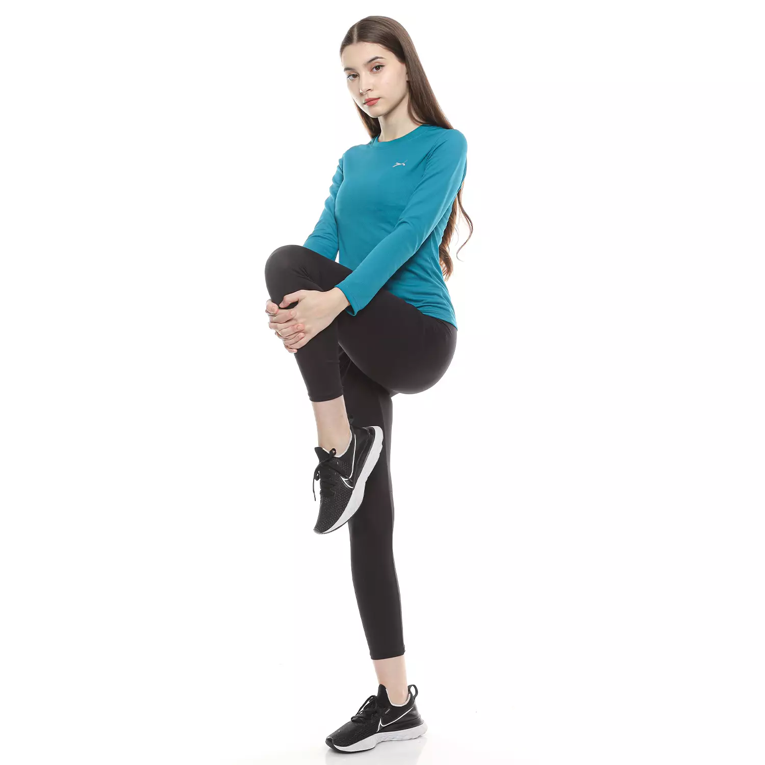 Long Sleeves Running Tee Flexrun series Dark Tosca