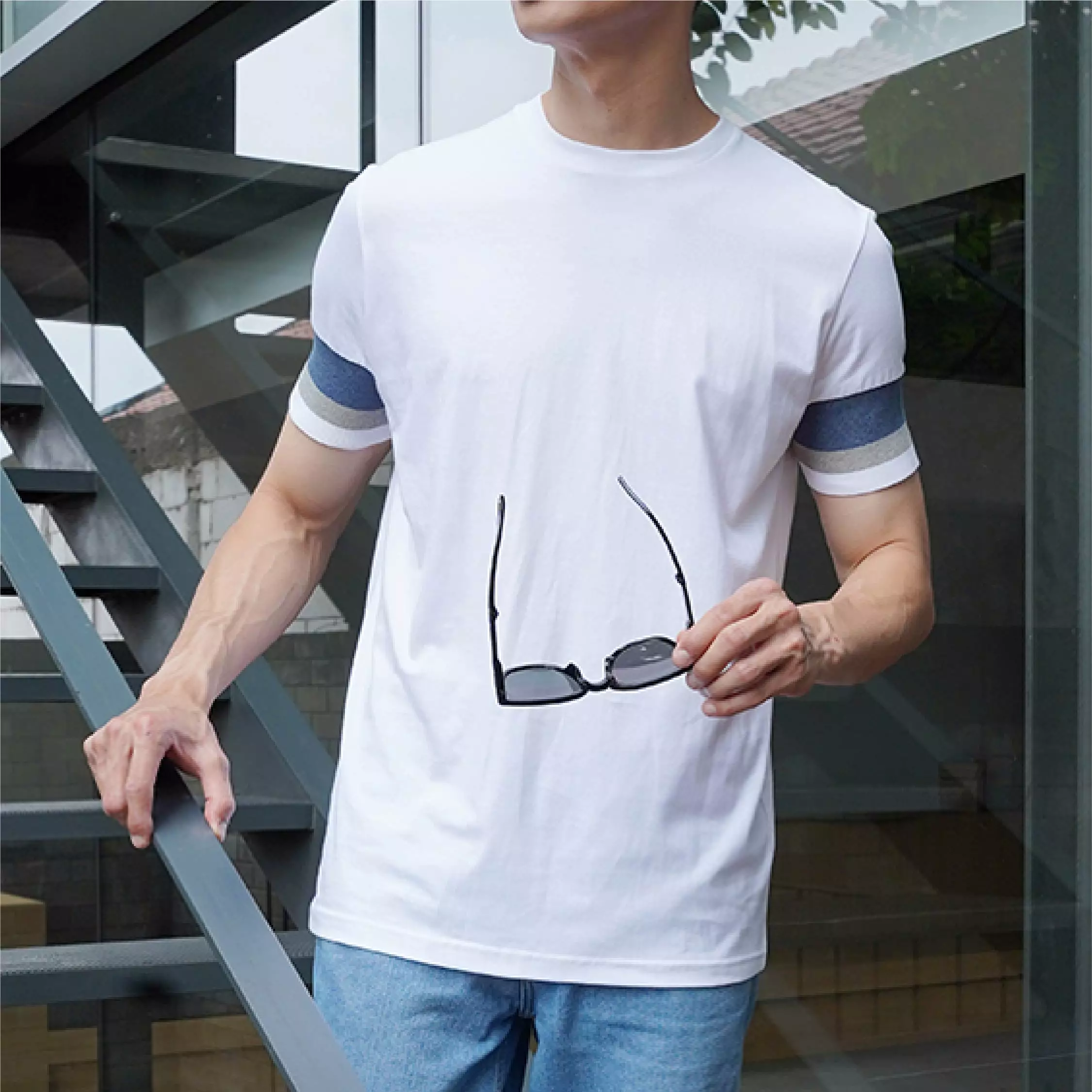 Kale Dios White Blue / Tshirt Pria Premium Cotton  Lengan Pendek