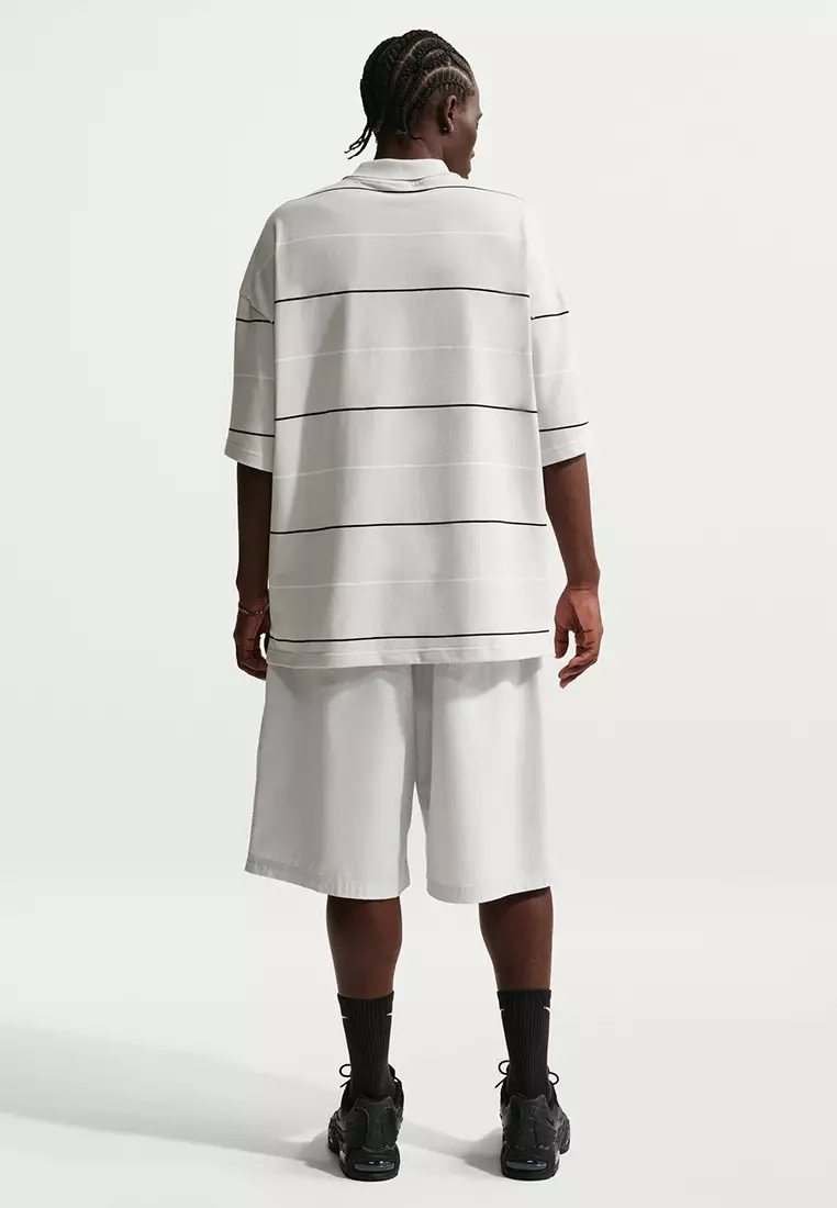 Sportswear Club Oversized Striped Polo Shirt