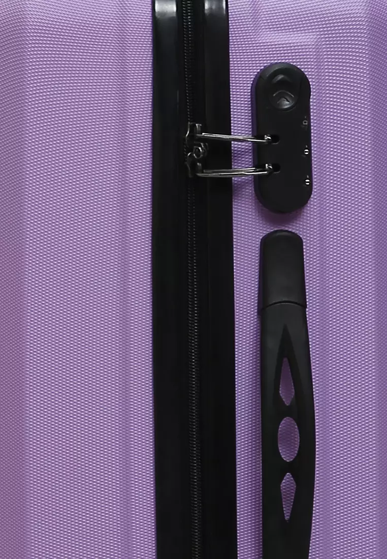 Carlton Tas Koper Unisex Size 20 Inch Suitcase 3 Digit Combination Lock Large Compartment Material Fiber ABS ORIGINAL - Purple