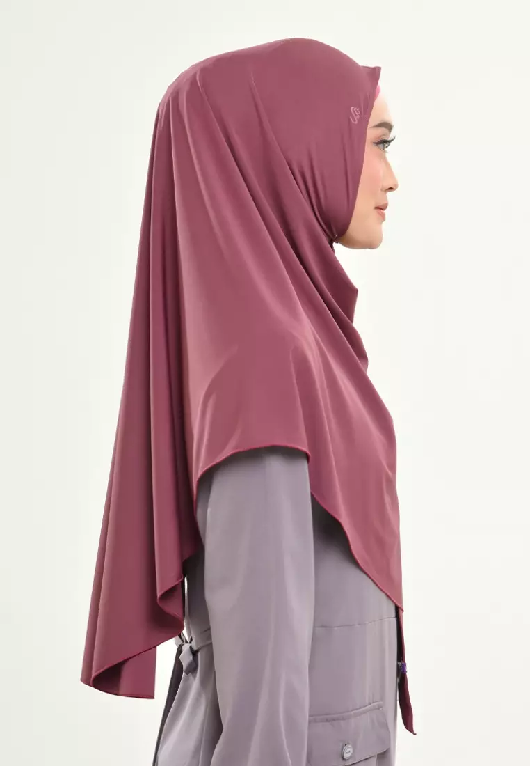 Rabbani - Kerudung Instan Dewasa Lexus Mulberry Red XXL