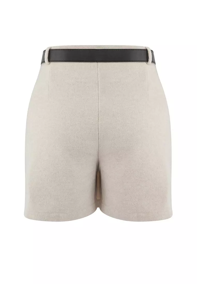 Plus Size Belted Skort