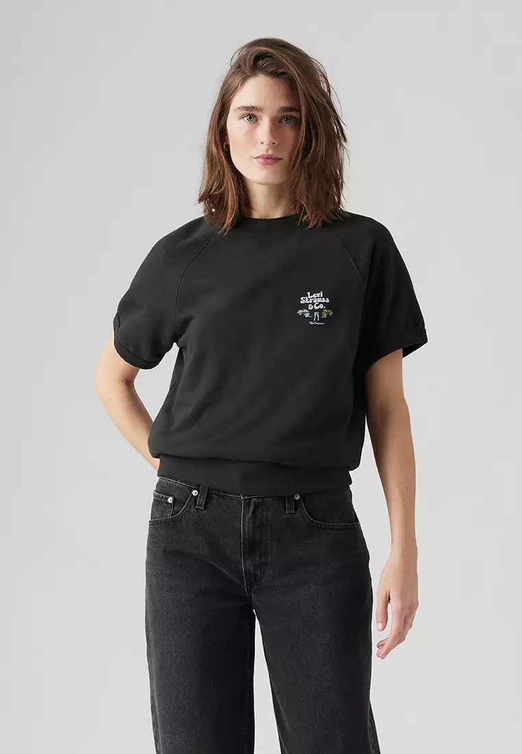 ☆未使用☆JULY NINE/SHORT SLEEVE SWEATSHIRT ☆未使用☆JULY NINE/SHORT SLEEVE SWEATSHIRT Cotton Short