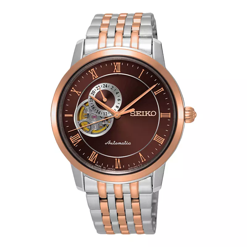 Jam Tangan Pria Seiko Presage SSA274J1 Brown Dial Two-Tone Stainless Steel Strap