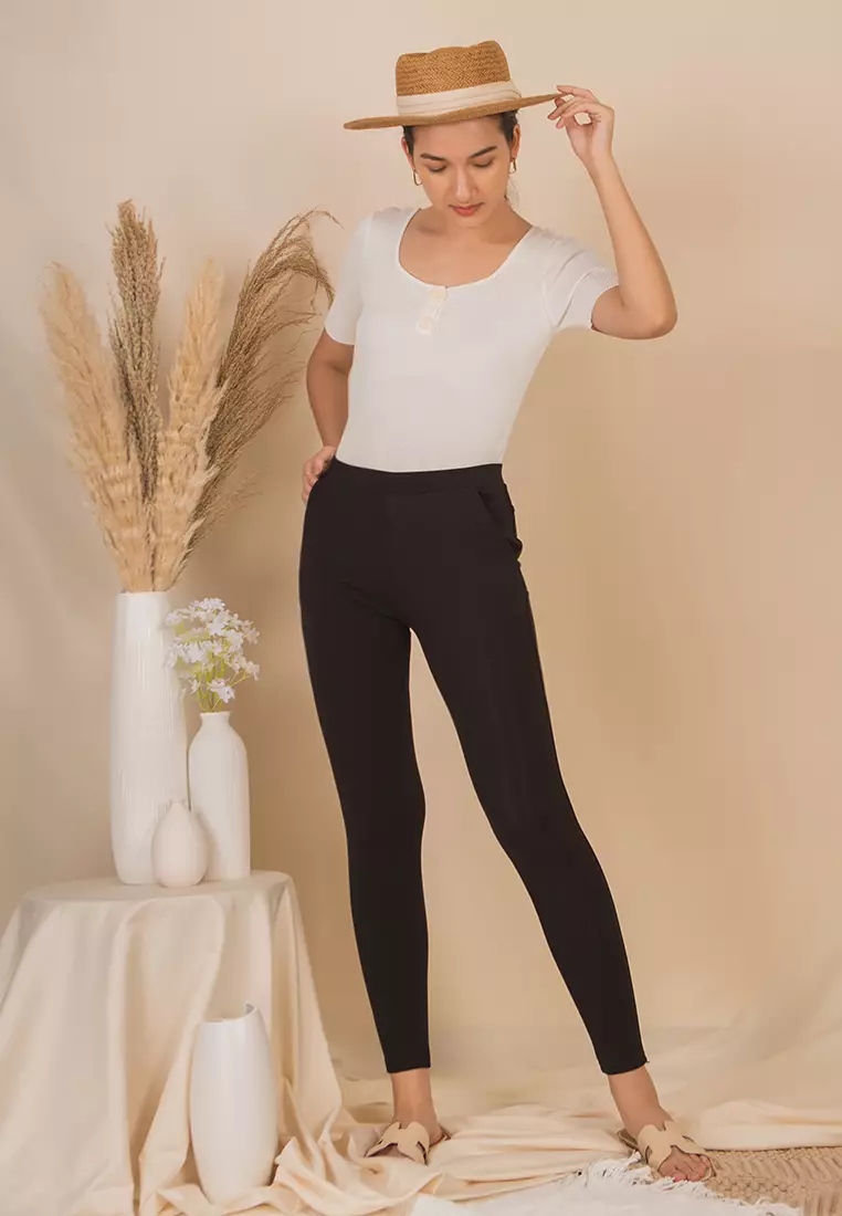 Buy Plain Comfort Legging with Pockets 2025 Online ZALORA