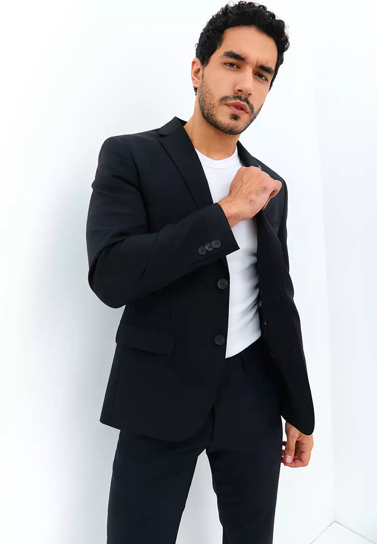 Jobb Springside-T2 Blazer Pria Slim Fit Navy