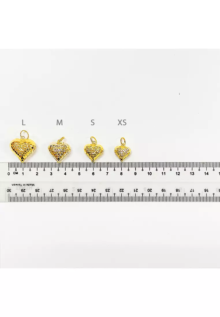 916/22K Gold Love Pendant B257 (L Size)