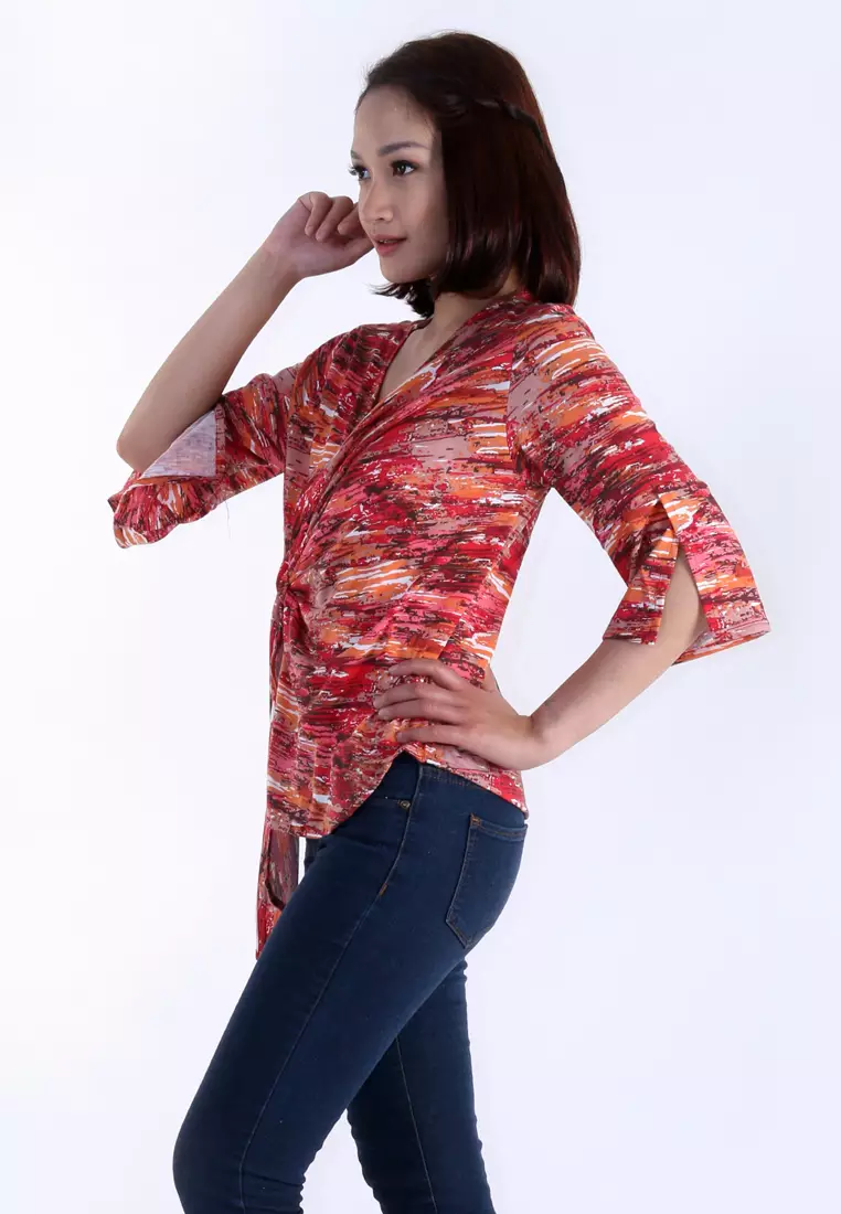 Wrap Blouse Abstract