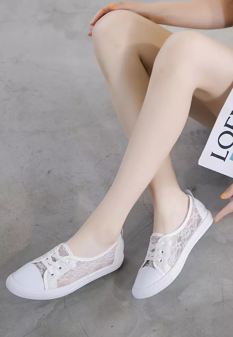 Comfortable Lace Stitched Leather Sneakers RX12968