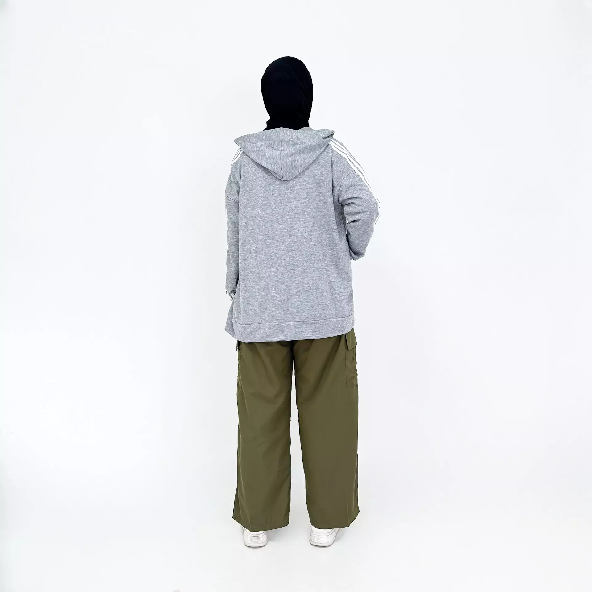 Set Sporty Cargo Alia GREY ARMY Setelan Olahraga Jacket