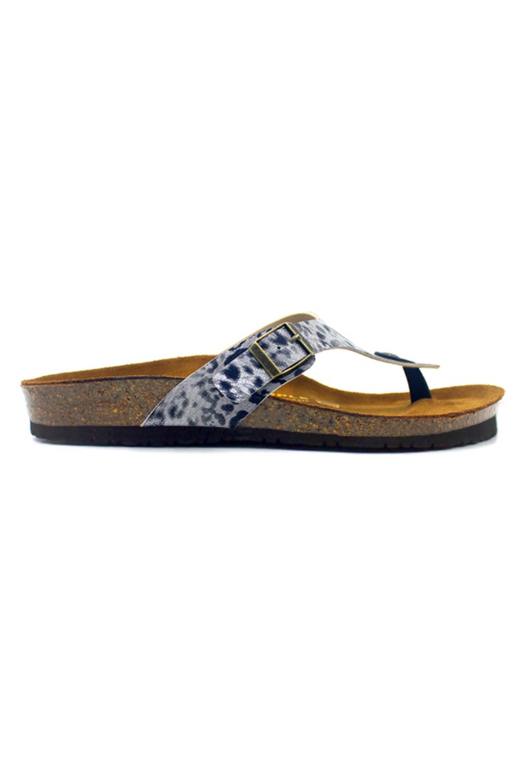 Prague - Leopard Silver Sandals & Flip Flops