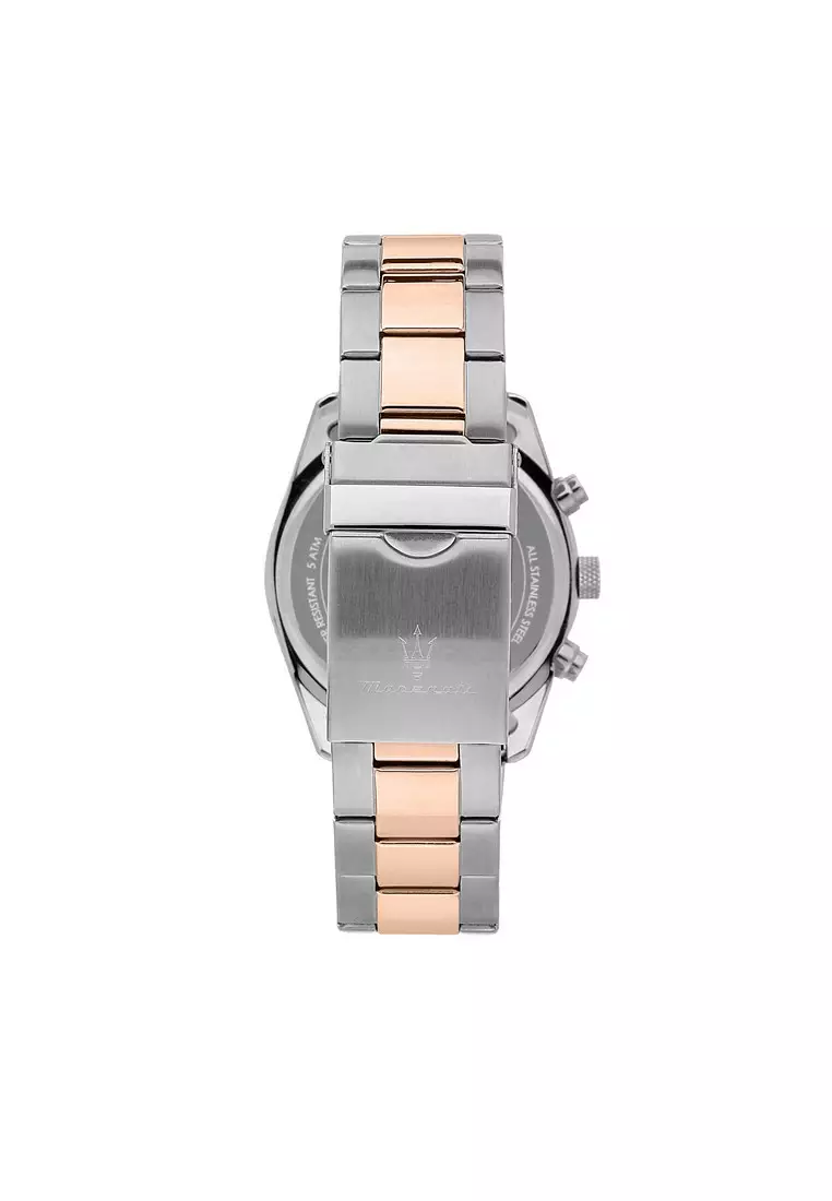 【2 Years Warranty】Maserati Attrazione 43mm Men's Quartz Watch R8853151002 With Luminous Dial Hands