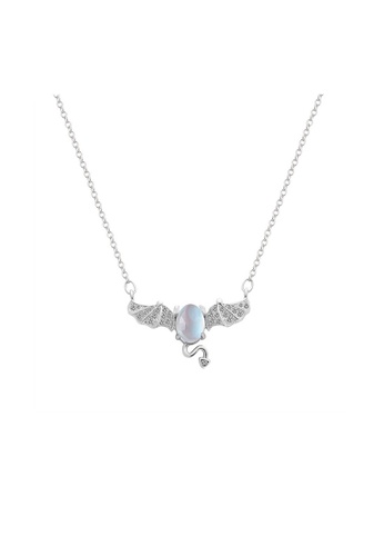 ZITIQUE silver Women's Moonstone Devil Necklace - Silver B89D3AC1D296B6GS_1