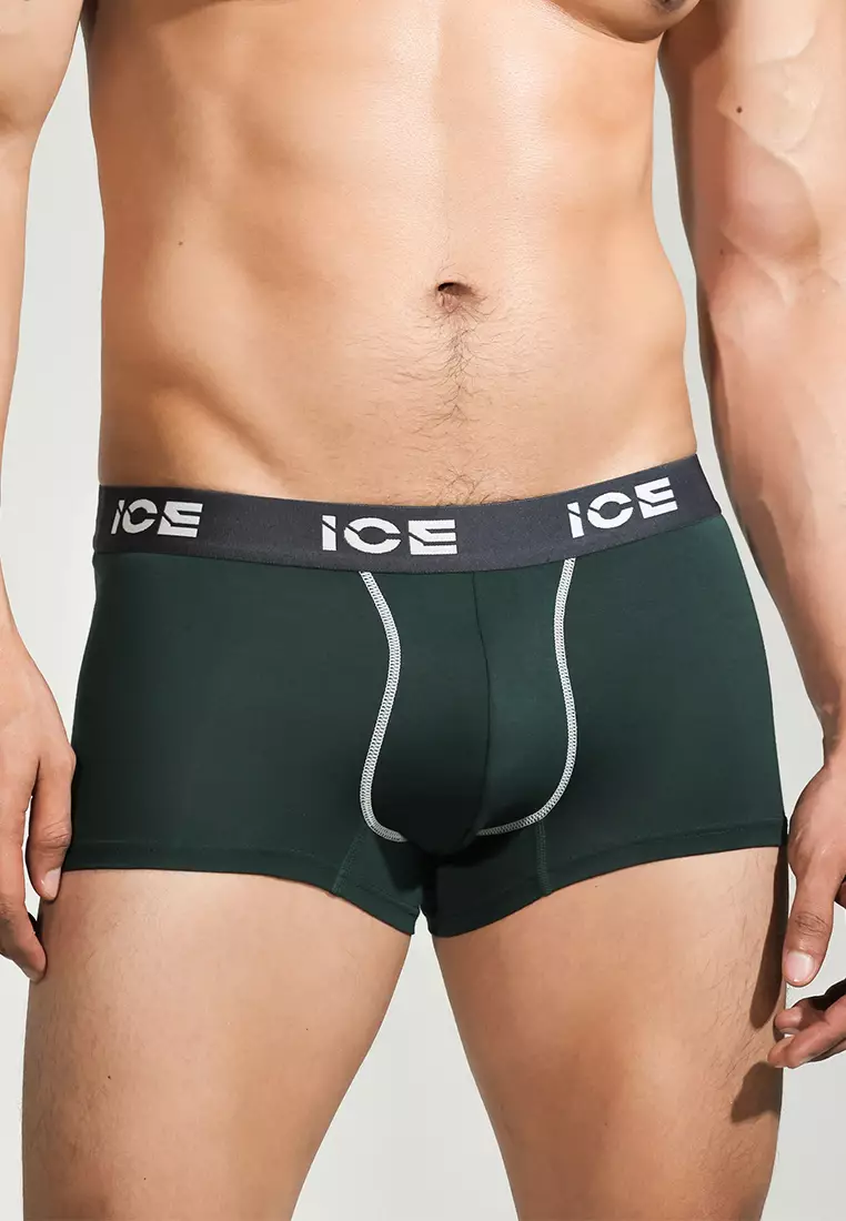  Ice Men Boxer Briefs With Pouch Contrast Stitch Nolan02 - Pine (Single Pack)