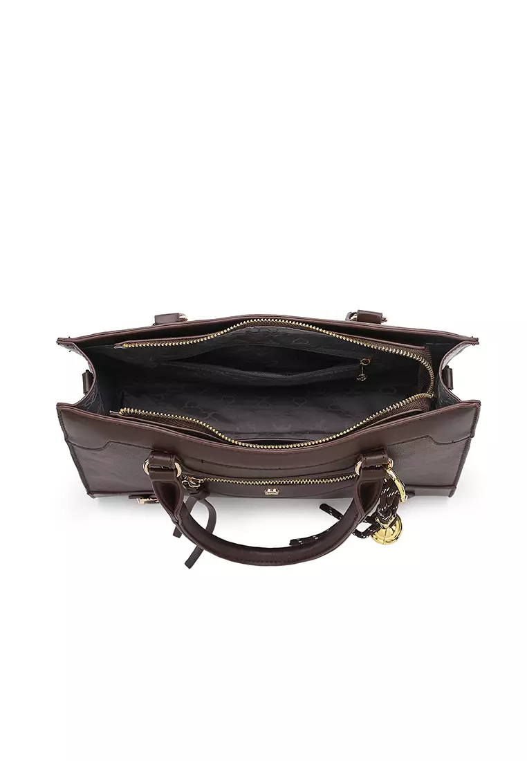 Women's Top Handle Bag / Sling Bag / Crossbody Bag (Tas Selempang / Tas Tangan) - Cokelat