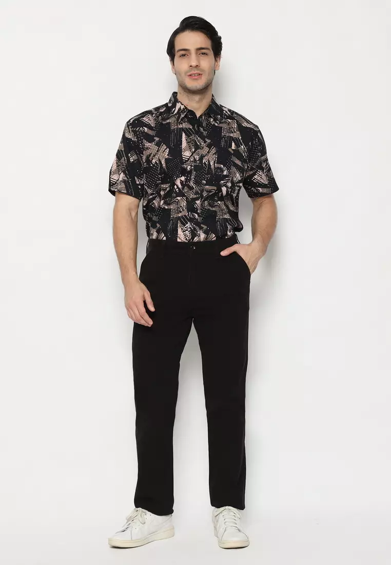 POLICE Celana Chino Panjang Cotton Premium Regular Fit Pria