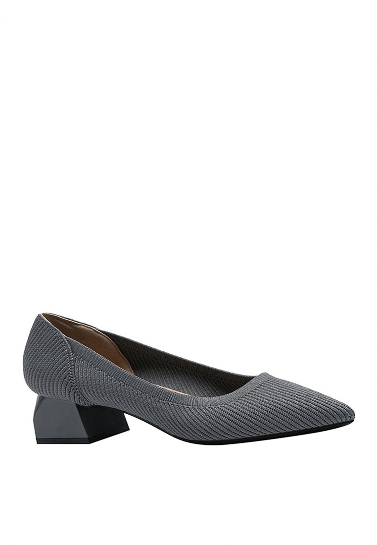 4CM Pointed Flyknit Block Heels Shoes TJ1508